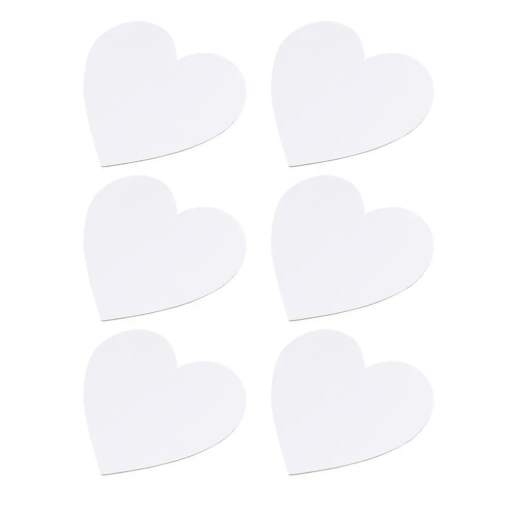 

6 Pcs Oil Painting Board Pure Cotton Sketchpad Artist Layout Tempera Heart Shape Canvas