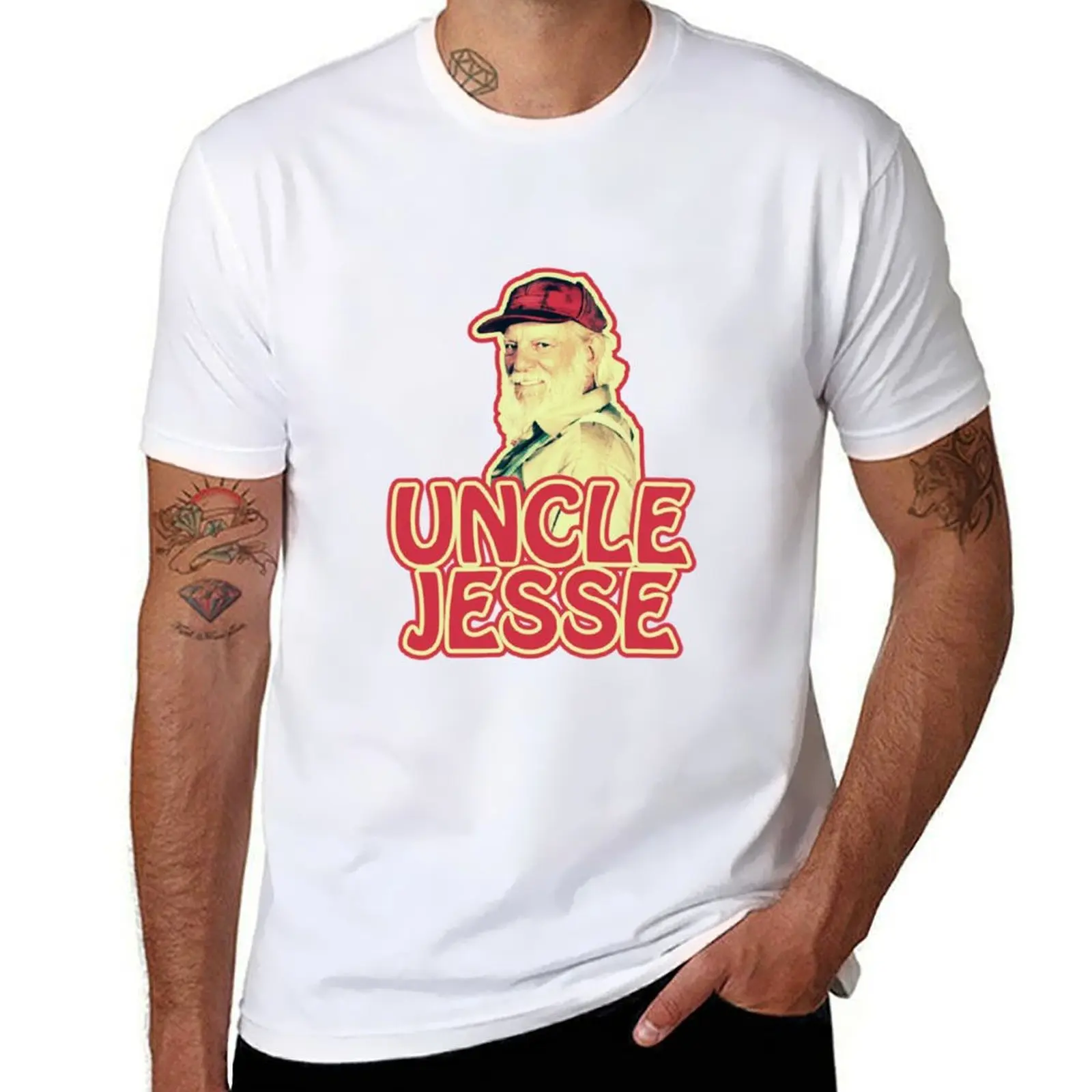 Dukes Of Hazzard Uncle Jesse T-Shirt cotton t shirt man printed t shirts for man t shirts for man pack cotton T-Shirt