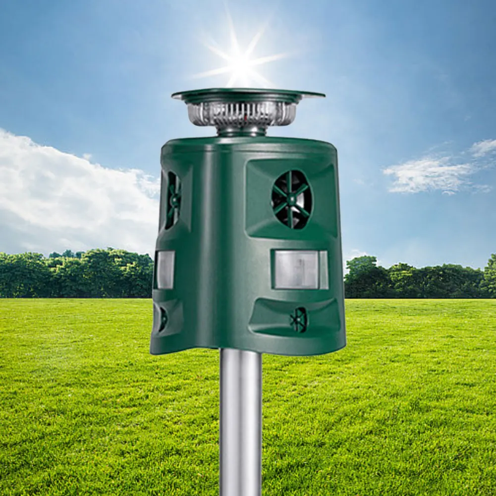 超音波動物撃退器-屋外-猫-リス-ip44防水-ソーラー式-鳥よけ-5モード-庭-芝生用
