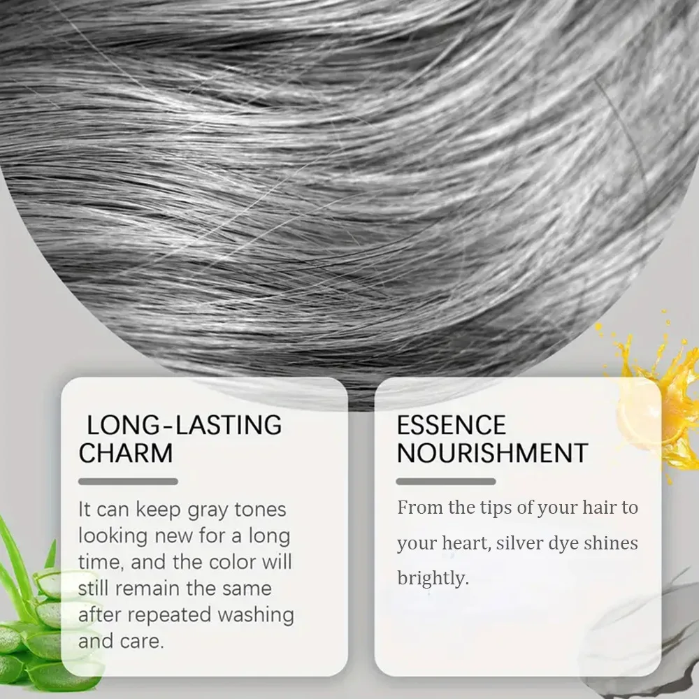 شمع لون الشعر الرمادي المائي آيس ليفين، ذو مظهر طبيعي وطويل الأمد، سهل الاستخدام والغسل، تركيبة خالية من التالف #6