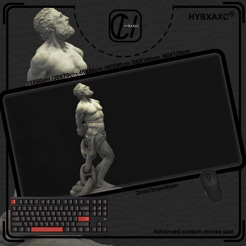 Statue Aesthetic Mouse Pad Cute HD Desk Pad Extended Gaming Keyboard Mats Large 90x40cm XXL Gamer Mousepad