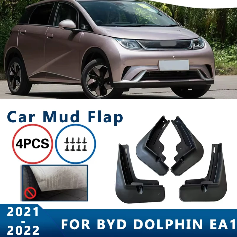 

Mud Flaps Fit for BYD DOLPHIN EA1 2021-2022 Mudguards Tire Fenders Splash Proof Accessories Wheel Guards 4ps