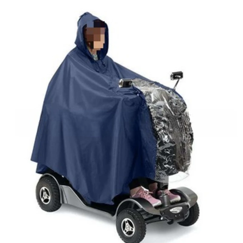 

Universal Elderly Mobility Scooter Waterproof Poncho Wheelchair Hooded Bike Raincoat Rain Ebike Cover Rainwear Electric Cycling