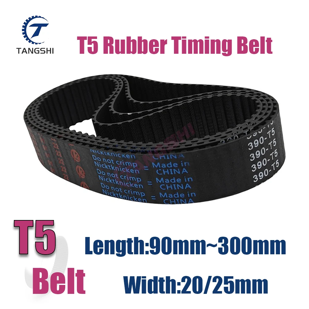 T5 Timing Belt Width20/25mm Length 90 110 135 150 160 165 175mm to 240 245 250 255 260 265 270 275 280 285 290 295 300mm T5 Belt