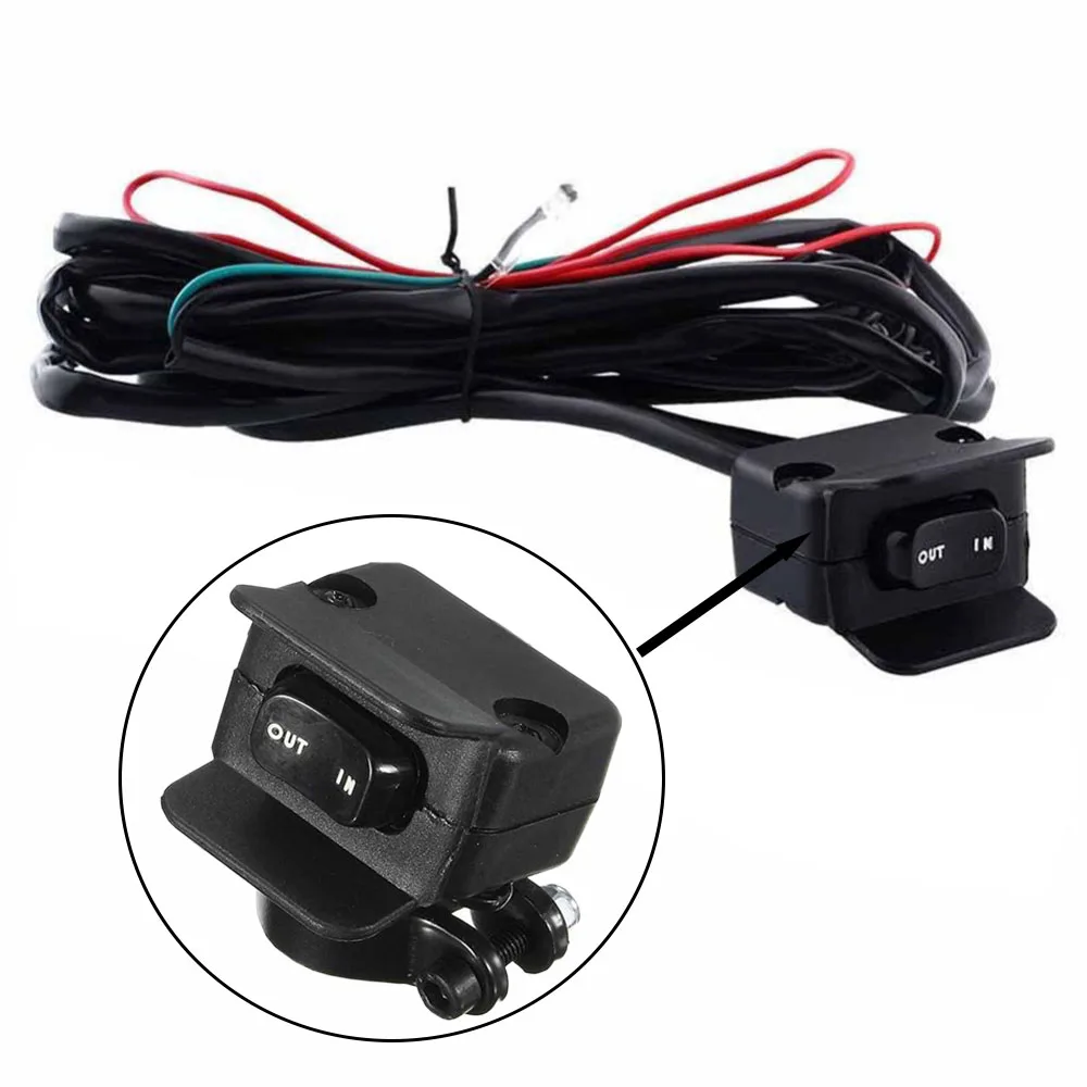 

Motorcycle ATV/UTV 3 Meters Winch Rocker Switch Handlebar Control Line Warn Kits 12V Full Sealed Switch Connector Supply