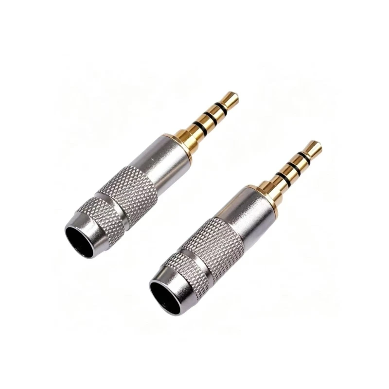 U55C 2Pcs 3.5Mm Gold Plated 4 Stage 3.5Mm Stereo Headphone Male Plug Solder Connector For Clear Sound Transmission