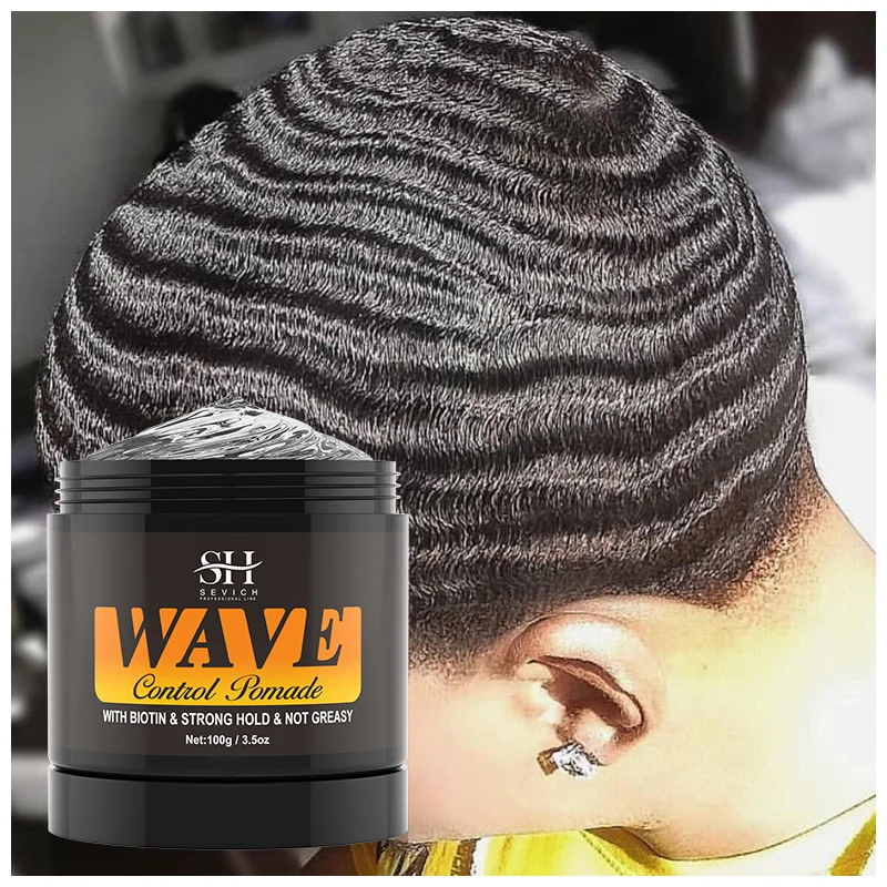 Sevich Curly Hair Cream Wavy Pattern Hair Clay  African Braids Curly Waves Hairstyle Grease For Men 360 Wave Shaping Pomade Gel