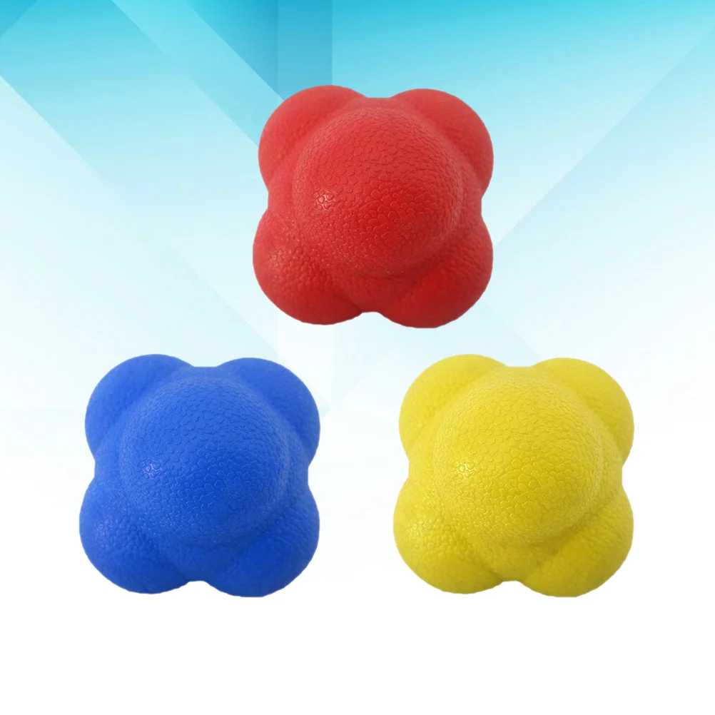 3pcs Agility Reaction Reflex Ball Bouncing Ball Baseball Tennis Badminton Reaction Training Ball Exercise Fitness Ball (High