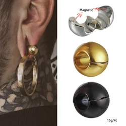 Dreamlee 1pc Ball Design Magnetic Ear Hanger Weights for Stretched Ears Lobe Gauge Plug Expander Stretchers Piercing Jewelry