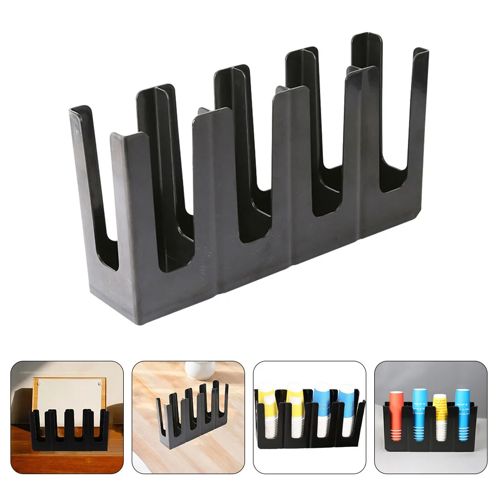 

and Lid Organizer Milk Tea Four Compartment Cup Holder Drinks Home Use Rack Coffee Cups