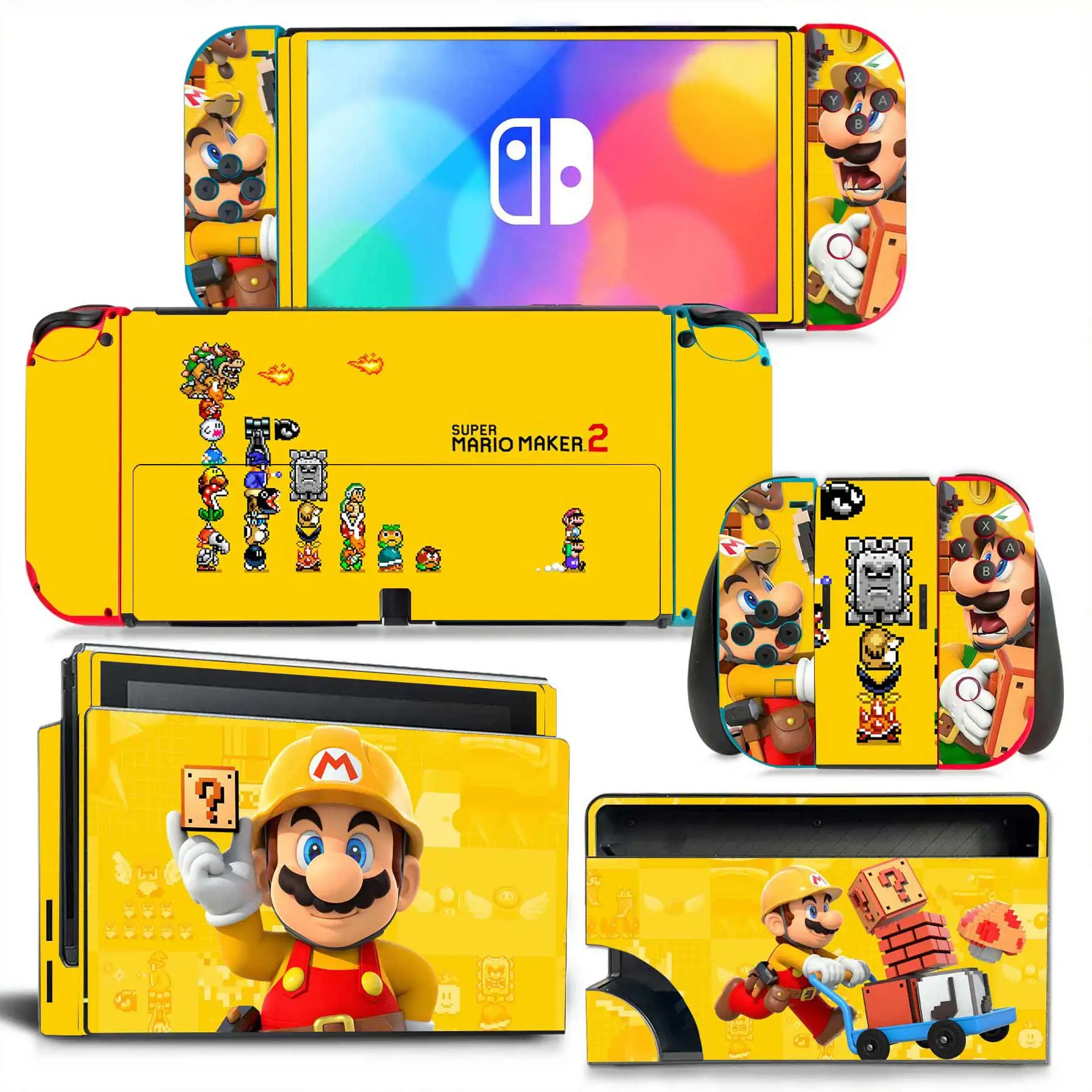 Pokemon Pikachu Protective Film Skin Cover Sticker Decal for Switch OLED Console Joy-con Controller Dock Skin Vinyl Stickers