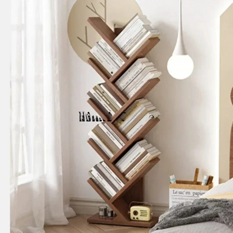Factory Direct Compatible with Office Organizer Bookcase Library Tree Wooden Children Bookcase Display Stand Living Room