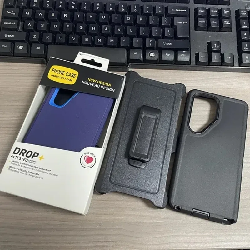 Mehrschichtige Robuste Schutzhülle mit Clip für Samsung S26 FE S25 Edge S24 S23 S22 Ultra Plus OTT-Box Sturzsichere Abdeckung – Detail 1