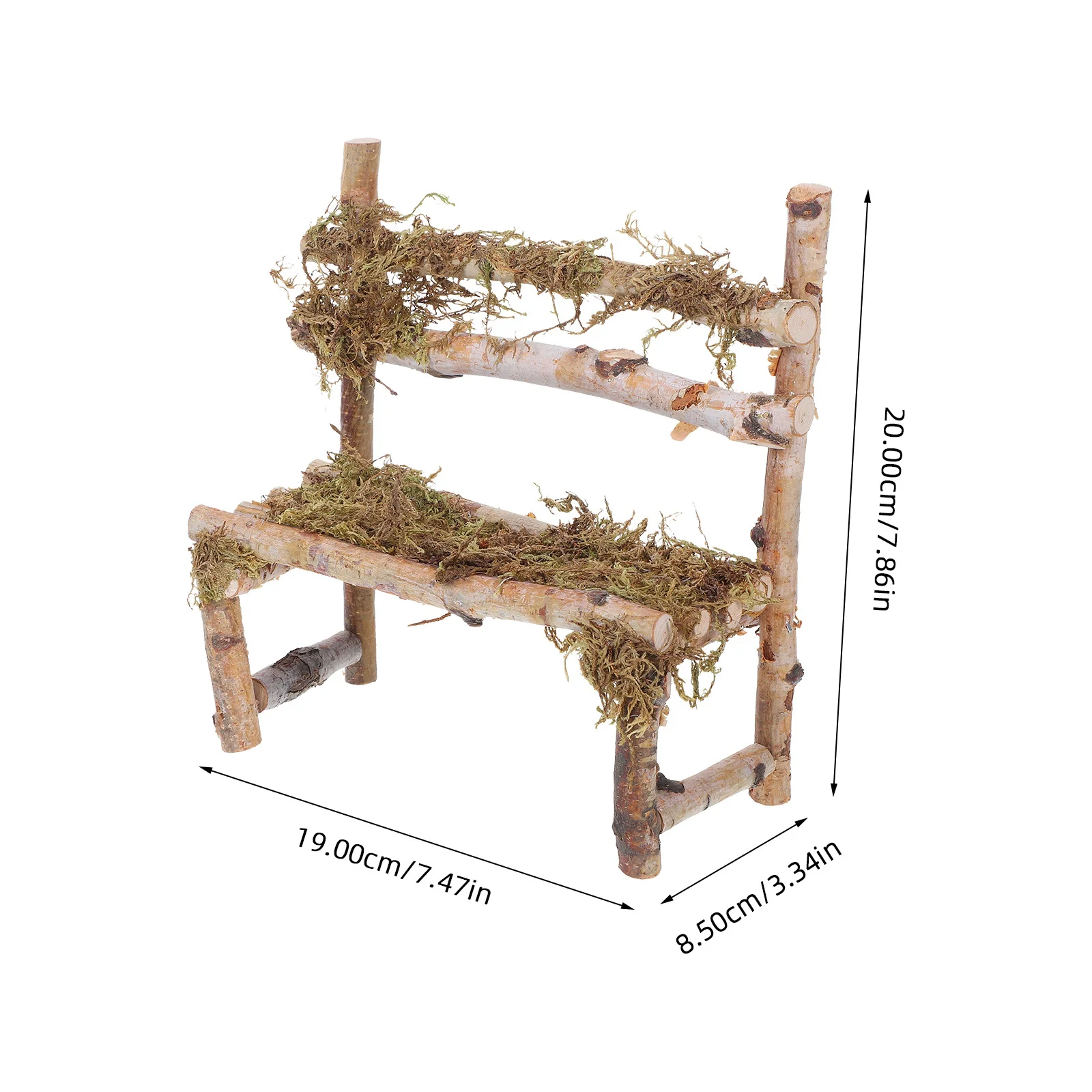 미니어처 나무 의자 미니 인형집 가구 사실적인 디자인 마이크로 랜드스케이프 정원 및 창문 장식용