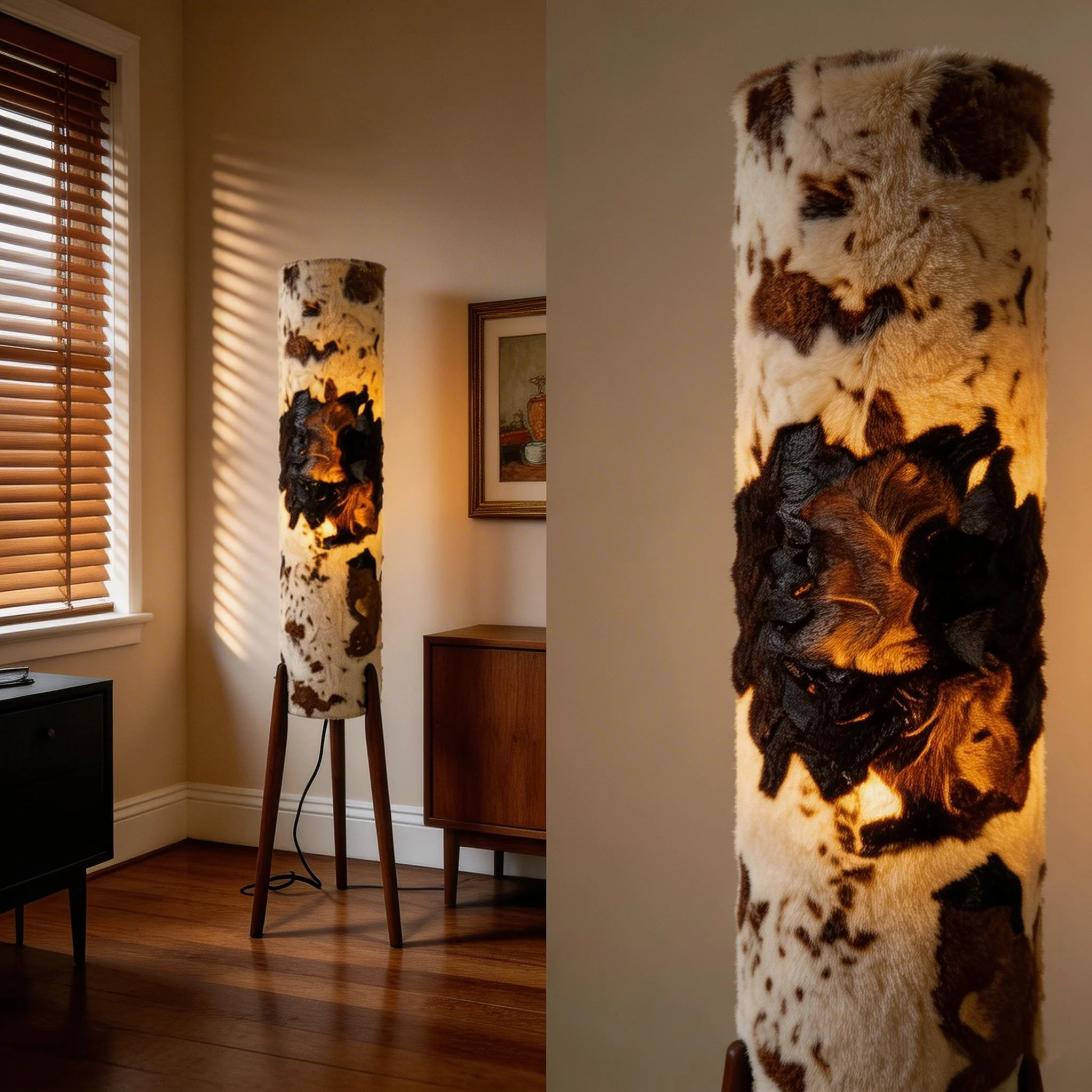 France Handmade Fabric Floor Lamp Retro New Wabi Sabi Style Walnut Base Floor Light Living Room Bedroom Designer Sofa Floor Lamp