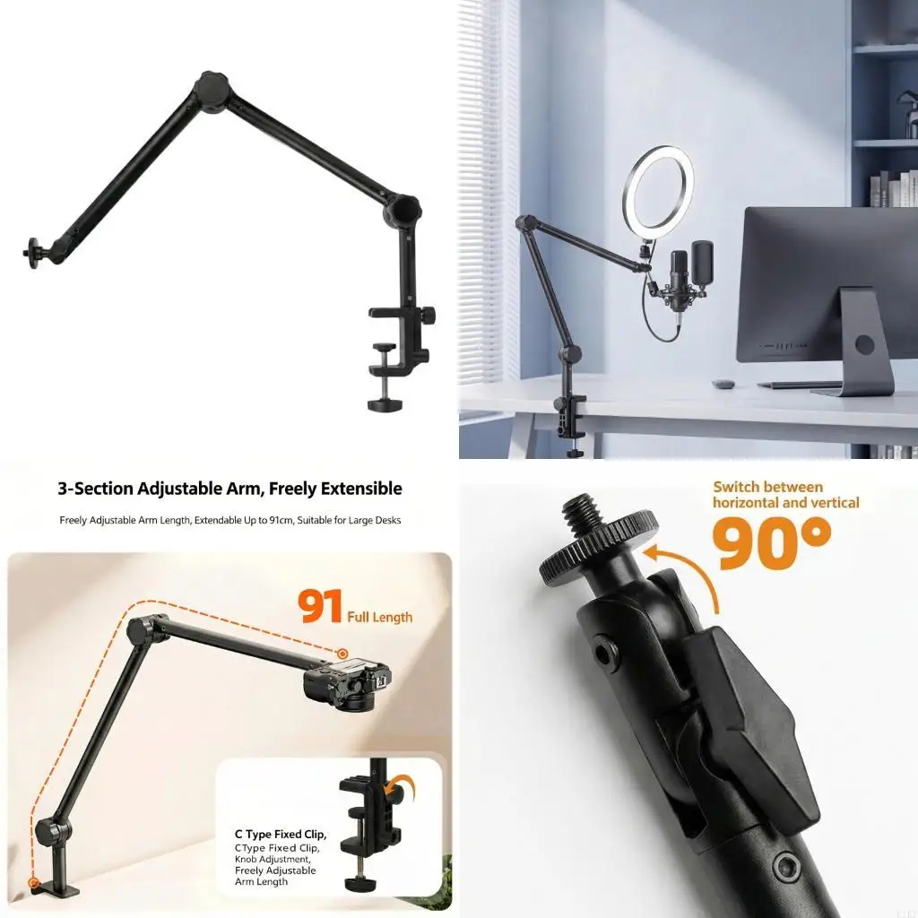 

Регулируемая подставка для микрофонной штанги для камеры, идеальная для потоковой записи K1KF