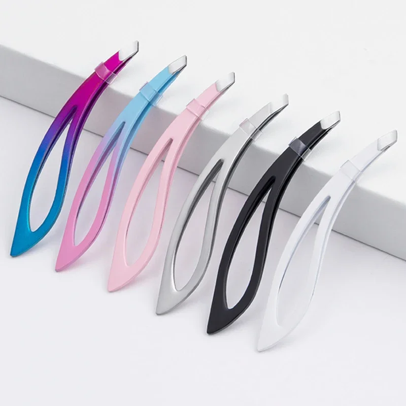 쉬운 새로운 자란 머리 핀셋을 위한 손질 잎 모양 눈썹 및 속눈썹 그립 및 부드러운 메이크업 도구를 위한 정밀 세트