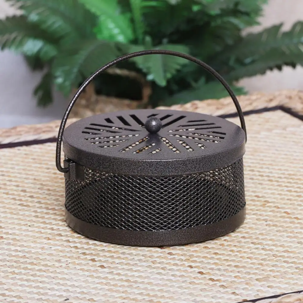 Mosquitoes Coil Holder Insulated Incense Burner Rugged Incense Burner Hanging Metal Round Rack Plate Spirals Incense