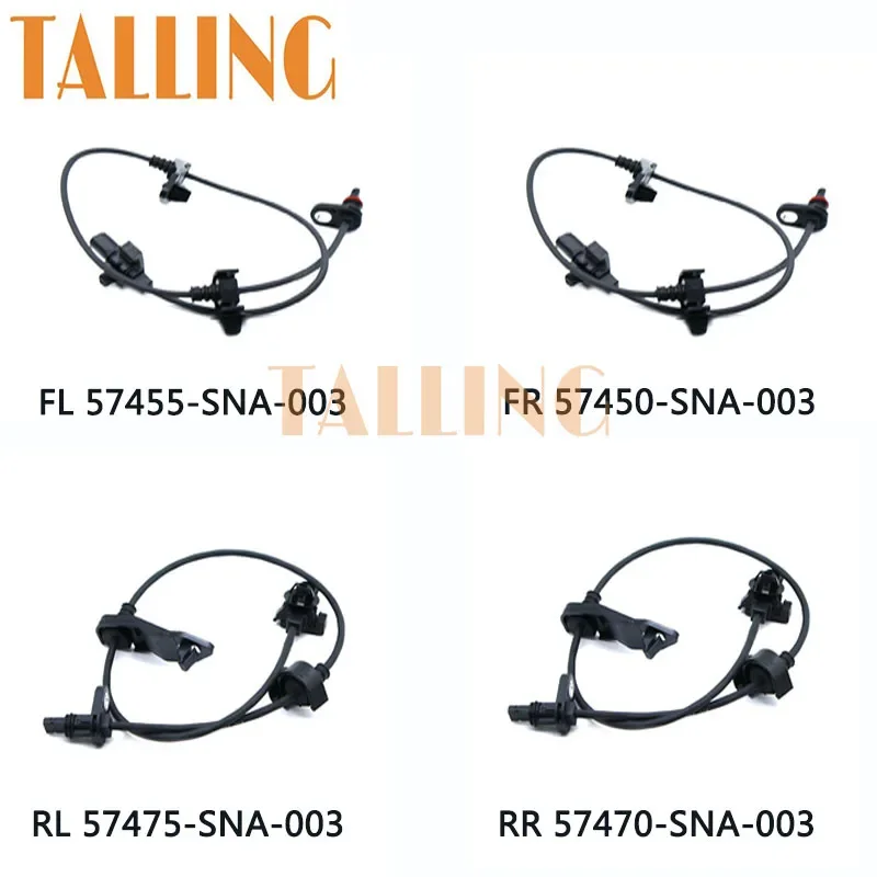 Sensore di velocità della ruota ABS anteriore posteriore sinistro destro per Honda Civic 8 VIII 2006-2012 1.3L 1.8L berlina Hatchback ABS sensore antiscivolo