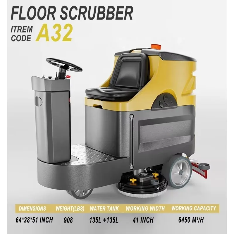 التنظيف الصناعي غسالة أوتوماتيكية غسالة تجارية لتنظيف الأرضيات الاسمنتية المزدوجة للسيارات #1