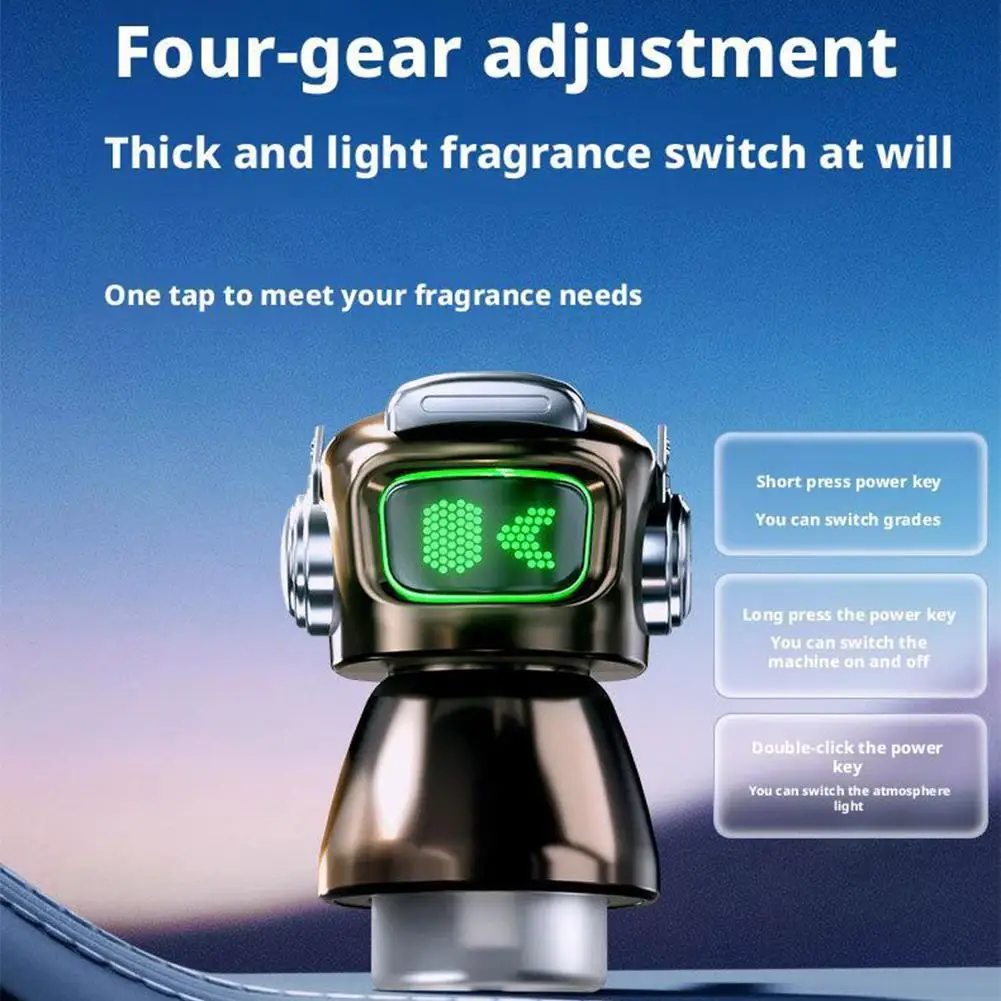 

Intelligent Robot Car Fragrance Aromatherapy Automatic Diffuser Car Perfume Spray Luxury Fragrance Vent Diffuser W3F4