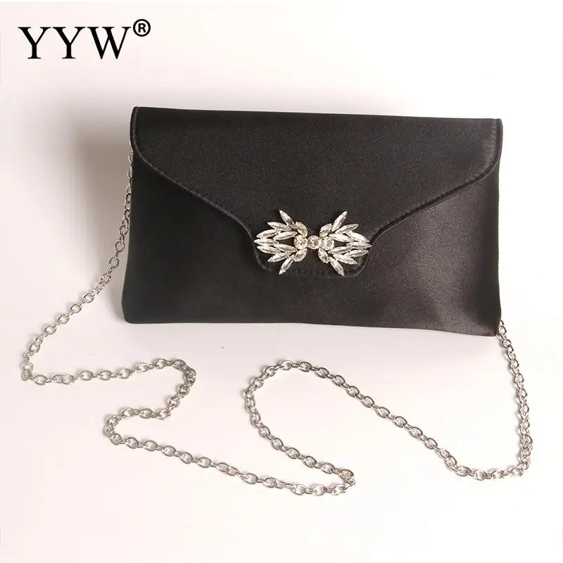 Woman Evening Bag Black Fashion Color Rhinestone Clutch Crystal Dinner Clutch Wallet Wedding Purse Party Banquet Brides Handbag