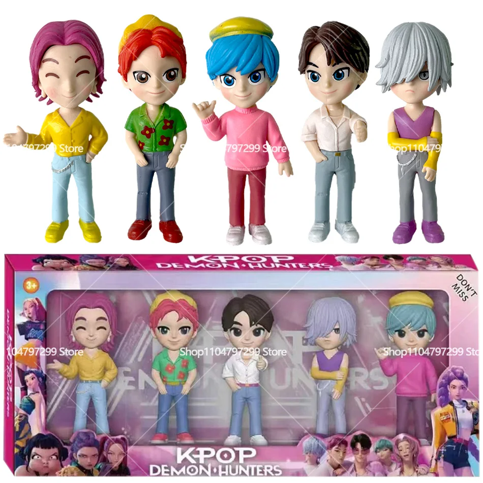 2026 NEW Anime KPop Devil Hunter Doll Vinyl Toy Rumi Mira Zoi Character Vinyl Mask Blind Box Ornament Toy Christmas Gift