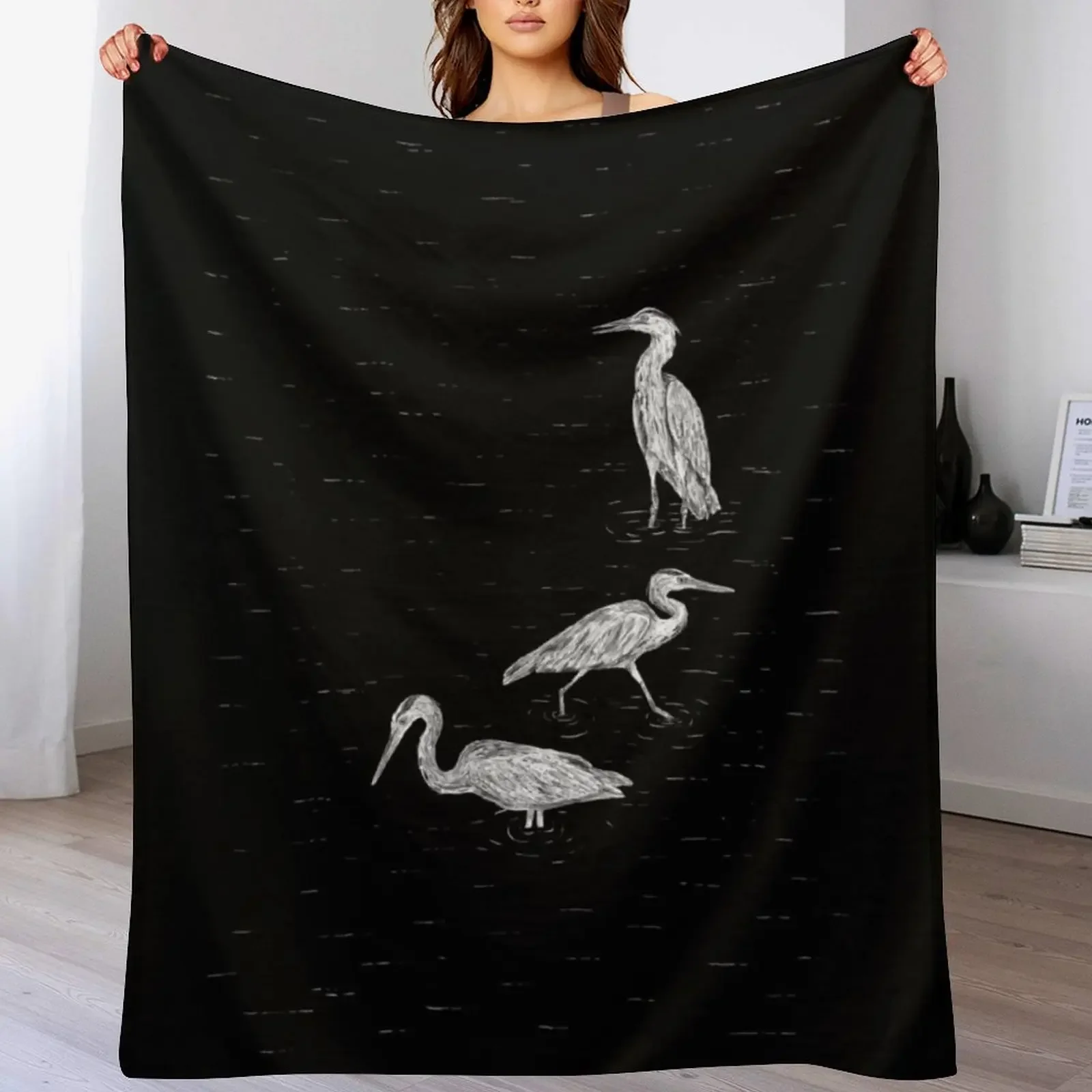 Herons Throw Blanket Stylish Couch Blanket for Home Living Room