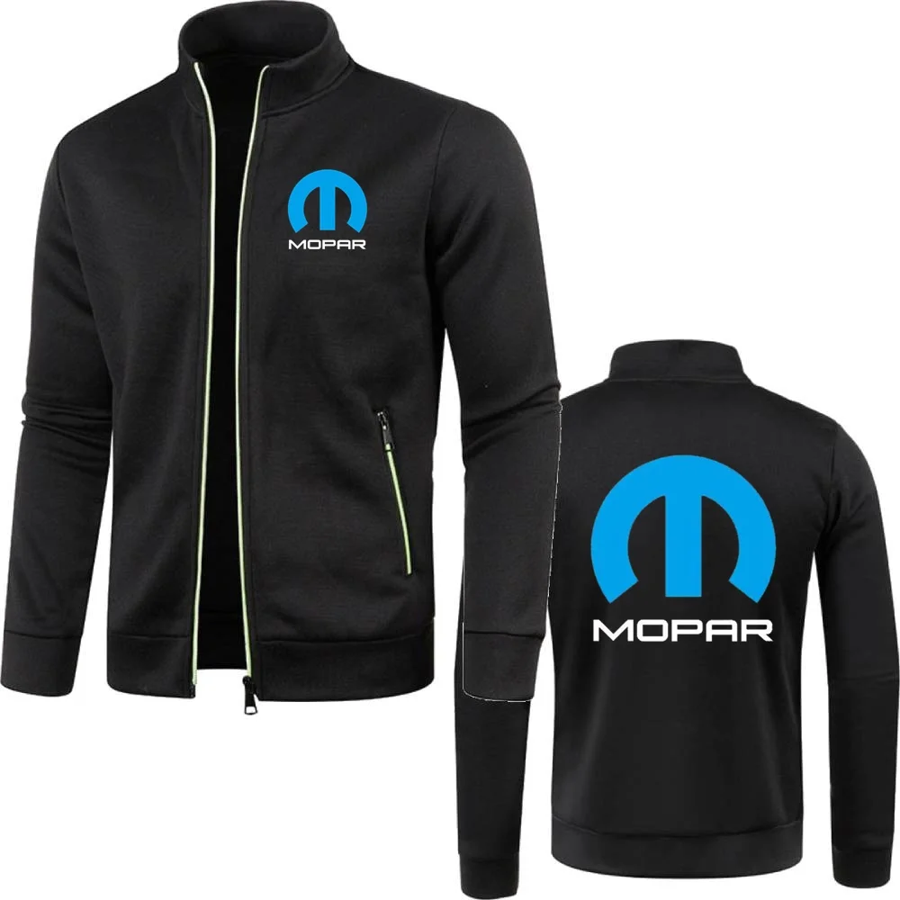 Moletom masculino jovem com zíper, jaqueta mopar, moletom de lã, camisa esportiva, cardigã