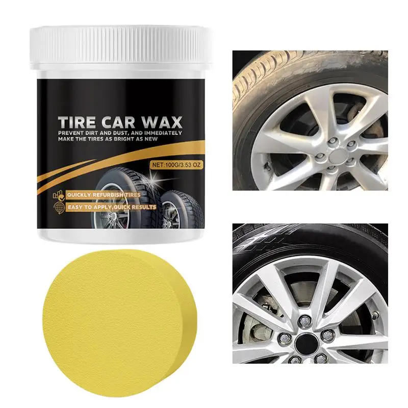 Bandenreiniger Wax 100g Autowiel Herstellen Oplossing Shining Paste Band Polish Levert Voertuig Wax Voor RV Truck Sedan