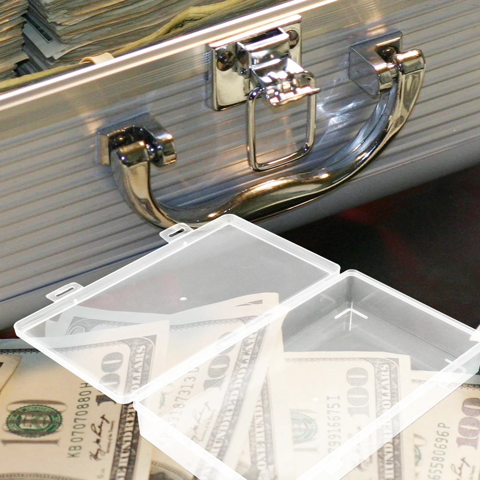 

Plastic Protective Case for Banknote Change Storage Box Coin Collection Sleeve Desktop Money Holder Cash ganizer Paper Lottery