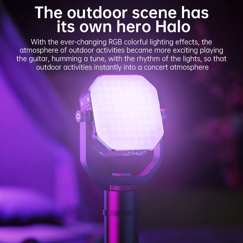 RGB Video Fill Light Full Color Photography Ambiant Tent Lighting APP Smart Dimmable Music Sync Pick Up Light Energy Saving Lamp