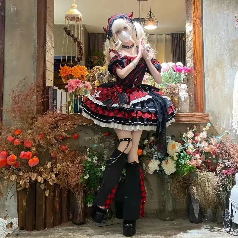 

Оригинальное милое и сладкое платье Лолиты со звездным движением, пеющий костюм маленького идола, костюм Лолиты для вечеринки и бального костюма, полный комплект