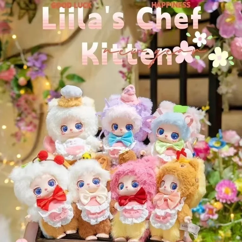 

Liila V4 Dessert Master Cat Series Blind Box Anime Action Figures Trendy Sweet Fluffy Dolls Gift for Girls Birthday