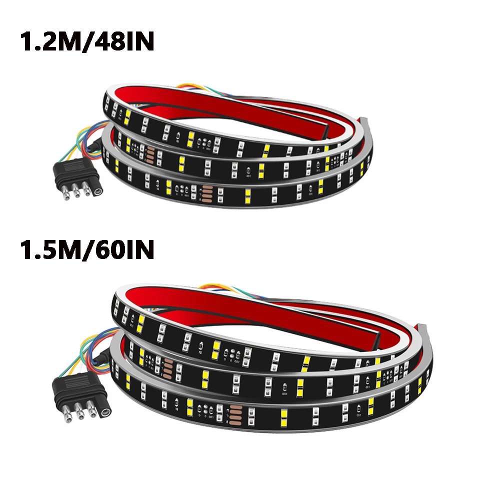1.2M/48.0IN Double Row Truck Tailgate Light Bar Running Turn Signal Brake Reverse Tail Light