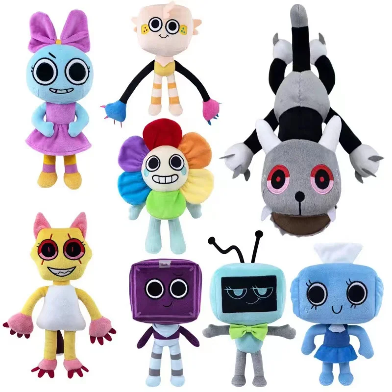 Dandy's World Plush Horror Game Dandy World Scrap Soft Stuffed Plush Toy Cute Boxten Poppys Glisten Pebble Rodger Plushie Dolls