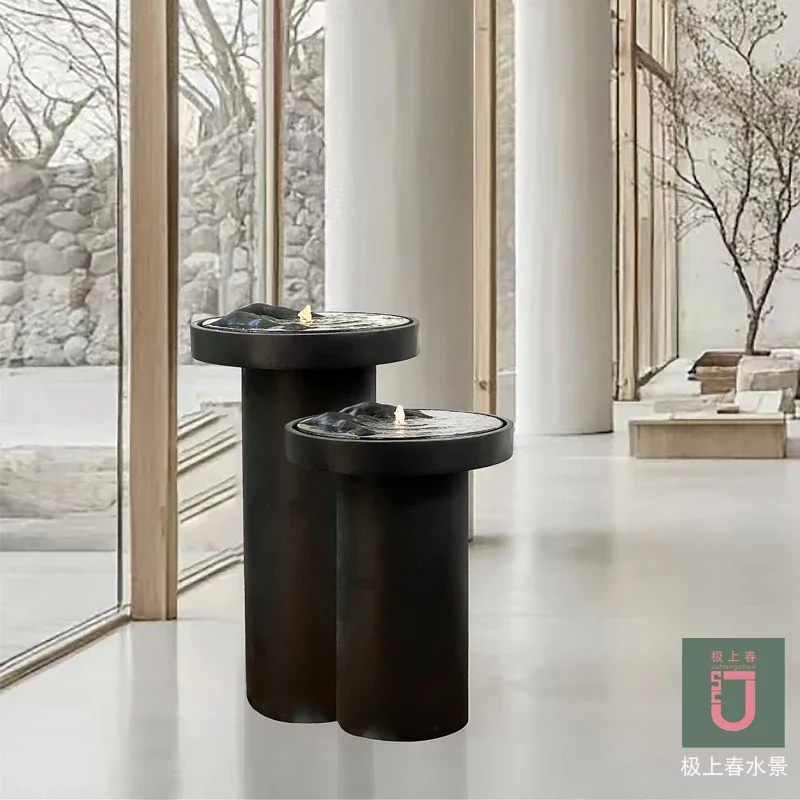 X2 Flowing Water Ornament Circulating Water Landscape Office Hotel Club Floor Fake Mountain Decoration Fountain