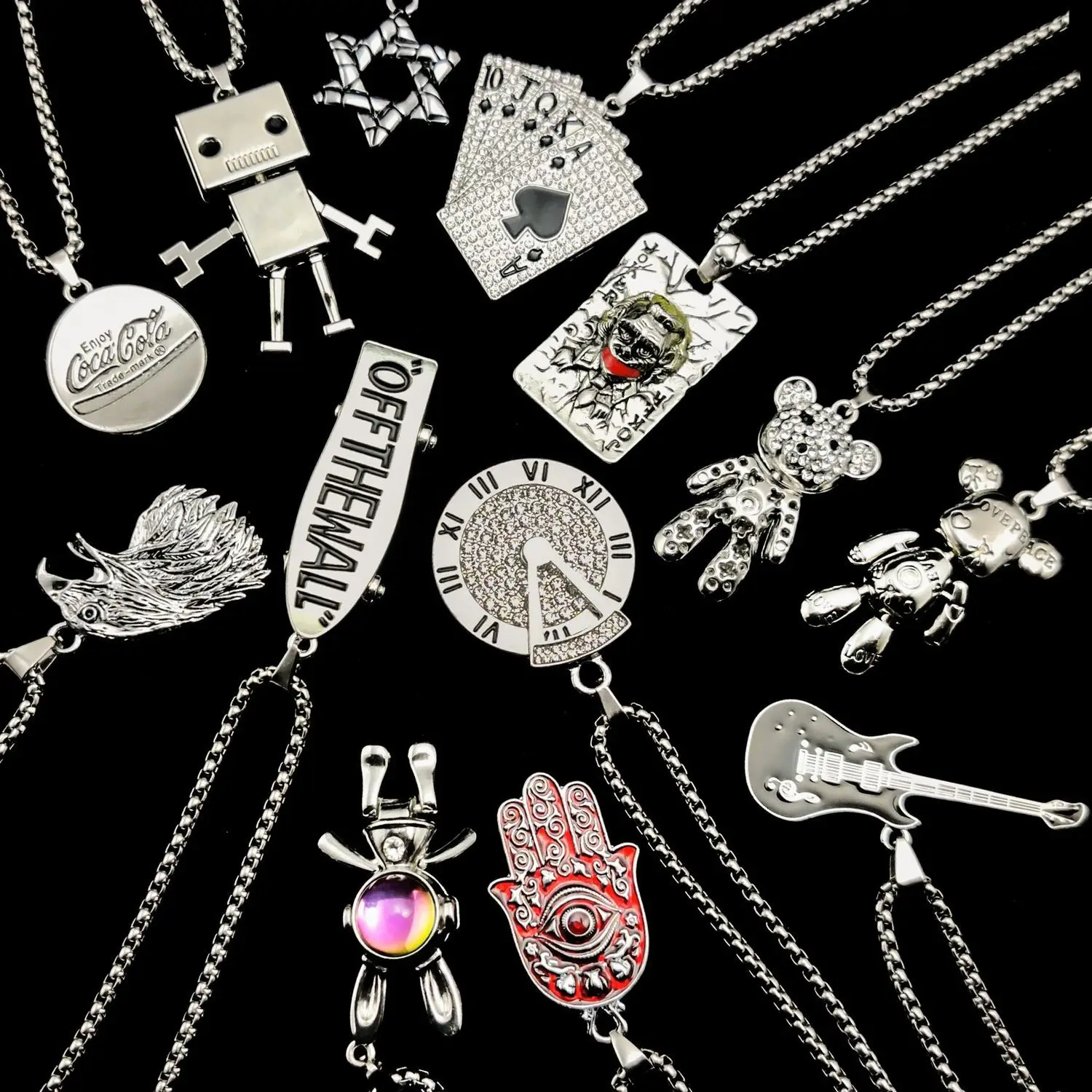 

70cm Titanium Steel Necklace Trendy Punk Pendant Ins Versatile Couple Accessories