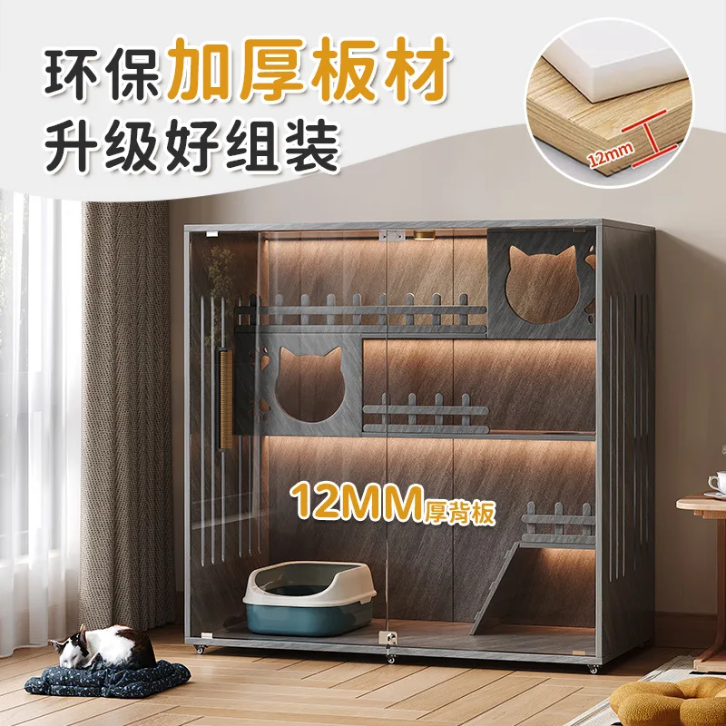 Processing custom cat villa home indoor oversized free cat house space multi-storey luxury cattery cat house