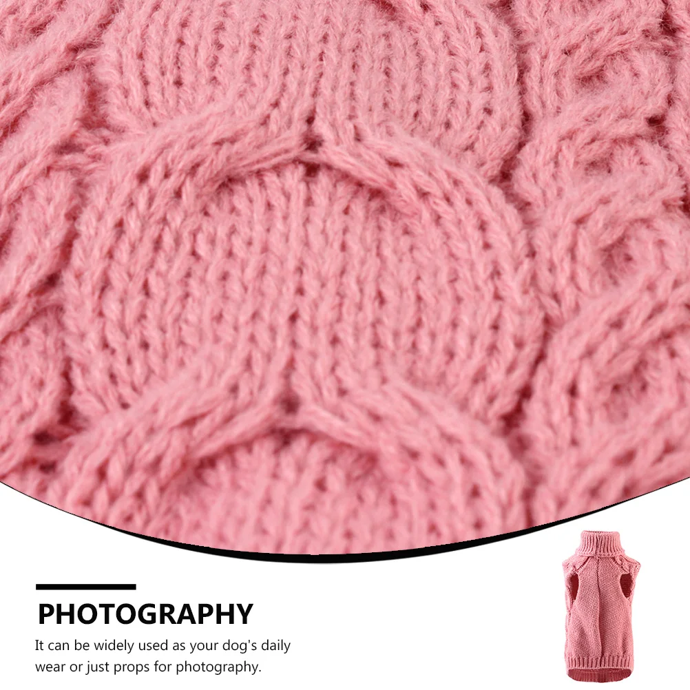 

1pc Pet Wool Knit Coat Winter Warm Dog Sweater Breathable Comfortable Puppy Clothing Easy Wear Durable Pet Supplies Costume For