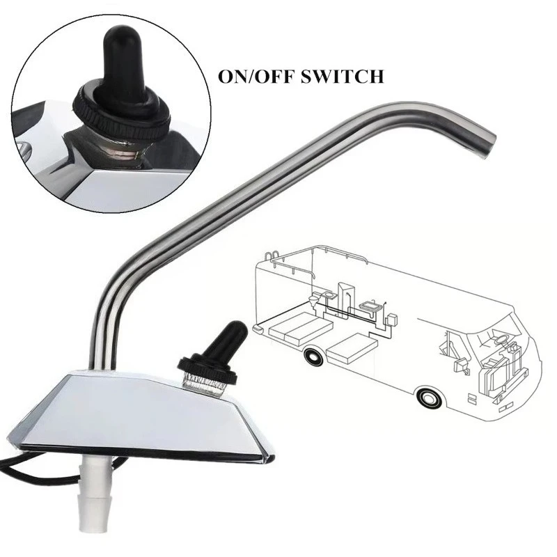 RV Marine Kitchen Sink 12V Low Pressure Diaphragm Pump Faucet 4.3LPM 35psi  Support Camper Caravan (Intermittent