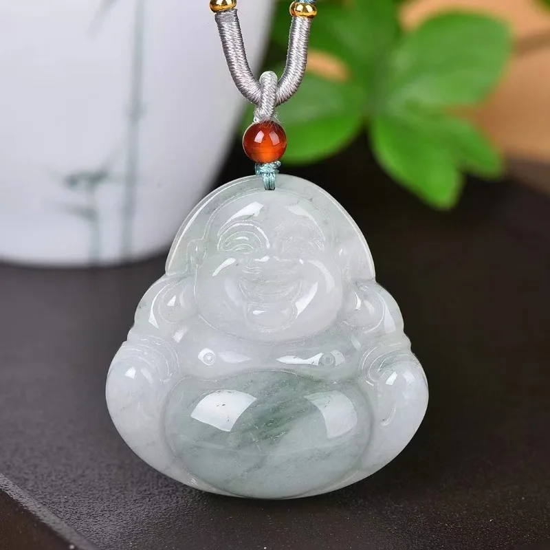 

Natural Hetian Jade Buddha Pendant Necklace Hand-carved Chinese Fashion Charm Jewelry Accessories Amulet Gifts for Women Men