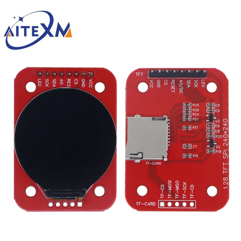 TFT Display 1.28 Inch TFT LCD Display Module Round RGB 240*240 GC9A01 Driver 4 Wire SPI Interface 240x240 PCB  For Arduino YANXD