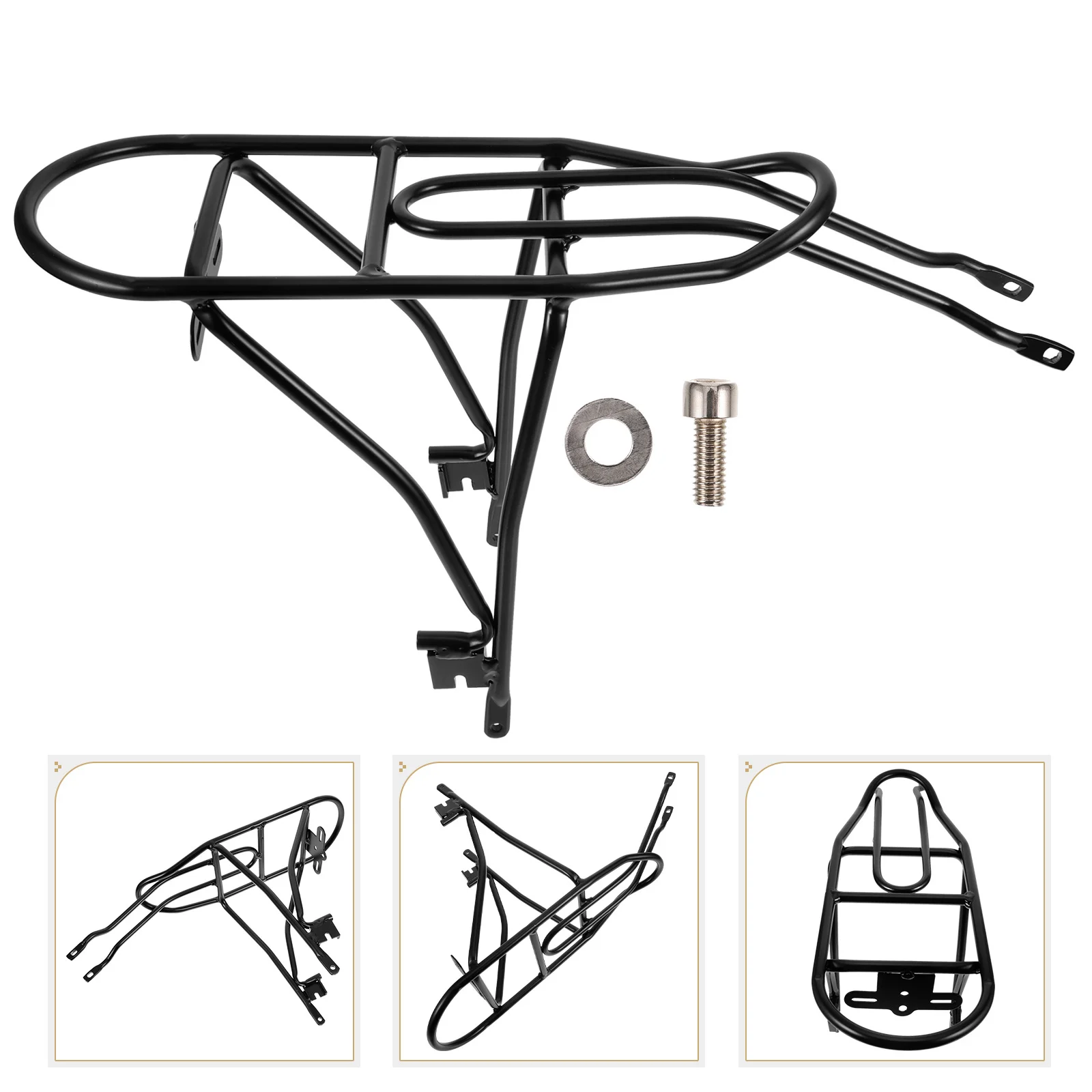 

Задняя стойка для велосипеда, черная металлическая прочная задняя стойка для велосипеда, поддержка заднего сиденья для горного велосипеда, удобный держатель для хранения