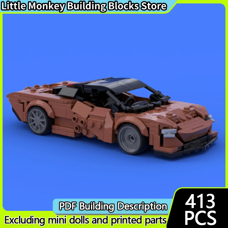 

Speed Racing Car Model MOC Building Bricks GT Hybrid Sports Car Modular Technology Children Holiday Gifts Assemble Toys Suit