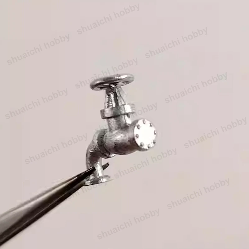 5PCS Model Ship Pipeline Valve Simulation Zinc Alloy Water Flow Control Switch Connector Tools DIY Handmade Decoration 17x18x5mm