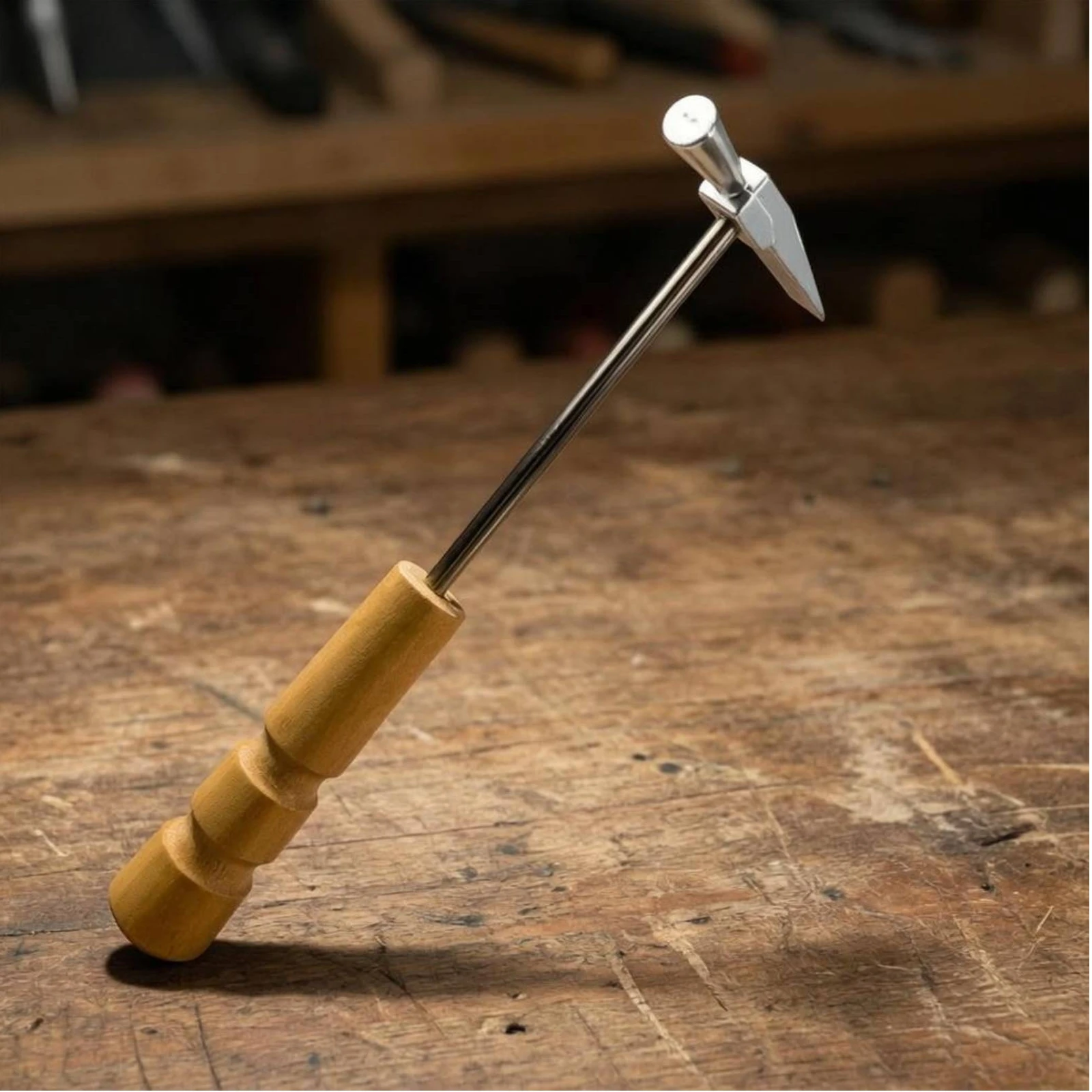 Kalimba Tuning Hammer Ridged Grip Thumb Piano Tuning Hammer Thumb Piano Tuner Wooden Handle Music Tool Portable