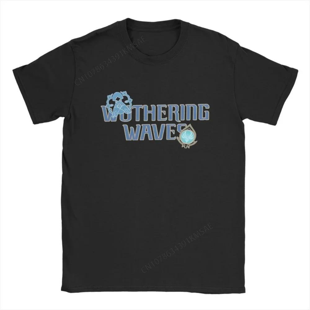 Wuthering Waves Game T Shirts for Men Cotton Funny T-Shirt O Neck Cartoon Tees Short Sleeve Clothing Printed