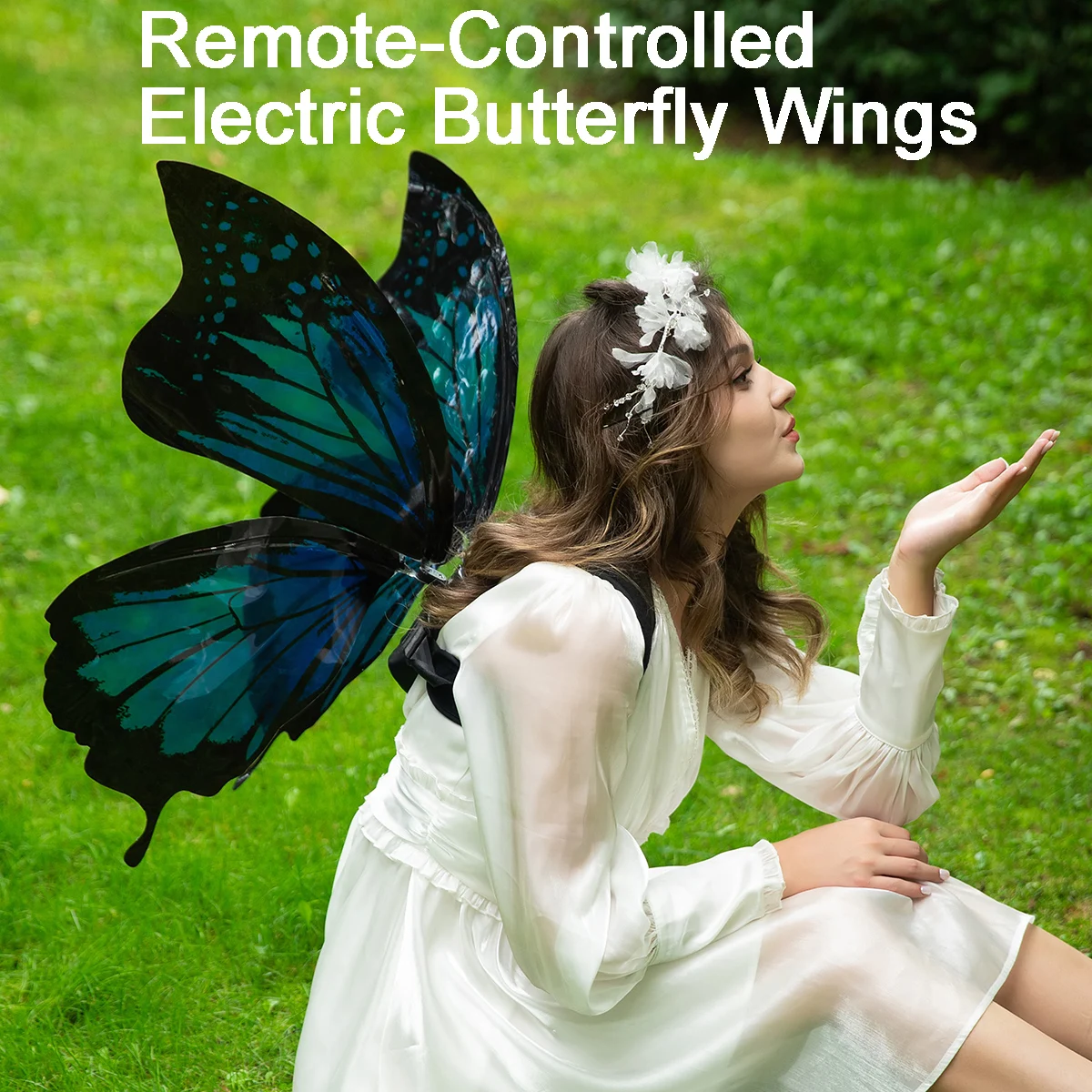 Remote Control Electric Butterfly Wings with Variable Speed Replacement Feature Birthday Party Halloween Stage Performance Props