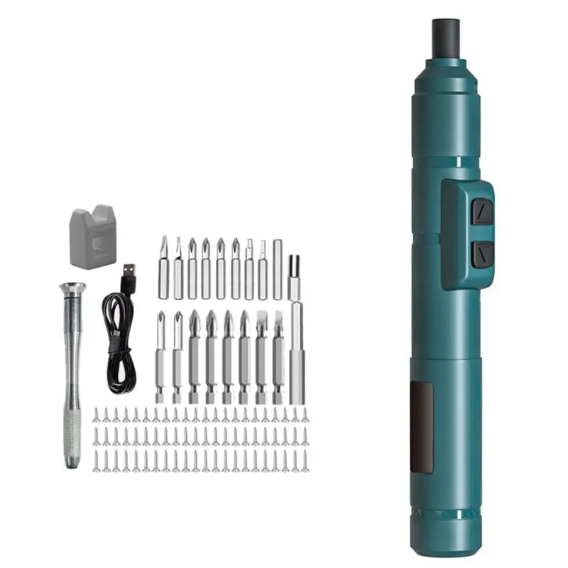 ABUG-Cordless Electric Screwdriver Set USB Rechargeable Screwdriver Disassembly Household Repair DIY Tool Multi-Function